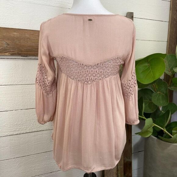 O’Neill Tunic Blouse Scoop Neck Long Sleeve XS - Picture 5 of 8